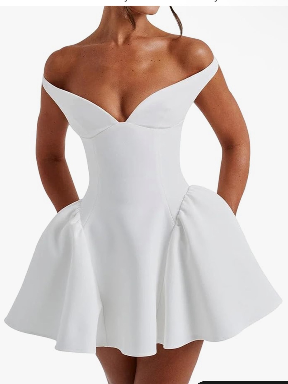 Elegant White Off-Shoulder Dress